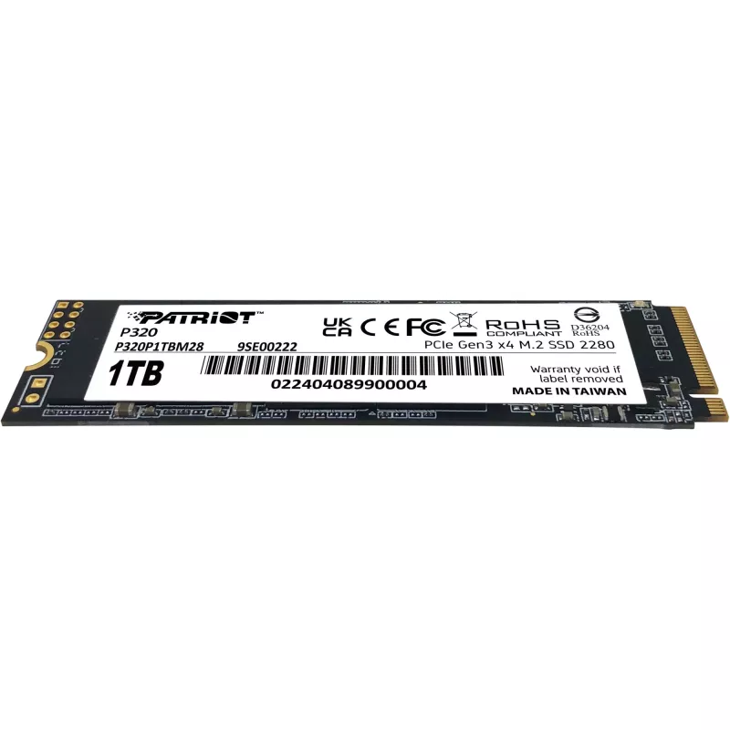 Unidade SSD Patriot P320 1 TB M.2 2280 PCIe 3.0 x4 NVMe