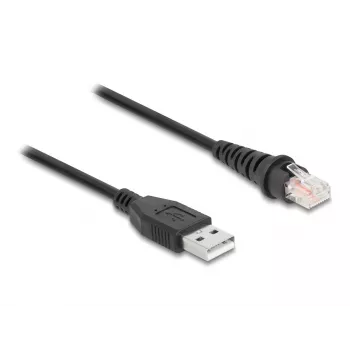 Cabo para leitor de códigos de barras DeLOCK RJ50 para USB 2.0 Type-A 2 m