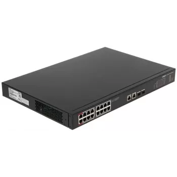 Dahua Technology PoE PFS3220-16GT-240 Switch de rede não gerido L2 Gigabit Ethernet (10/100/1000) Power over Ethernet (PoE) preto
