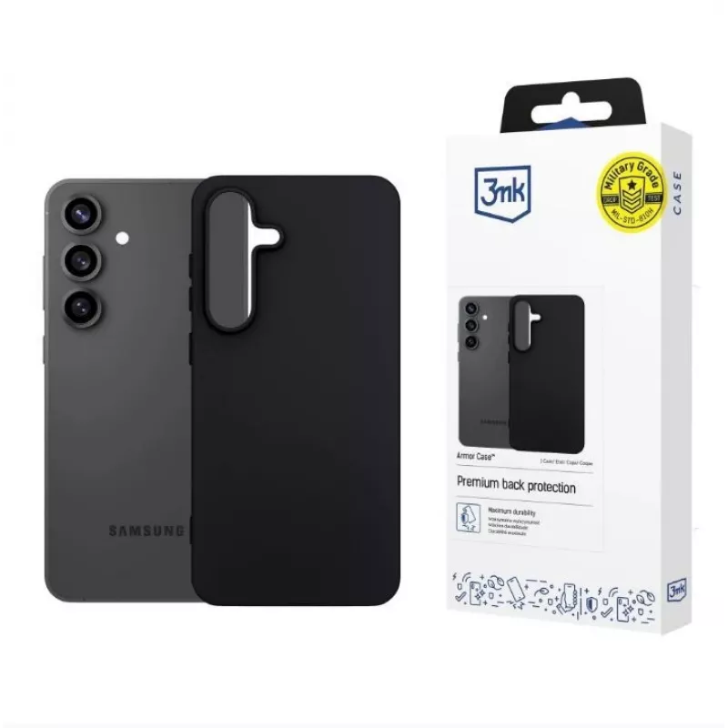 Capa de proteção 3MK para Samsung Galaxy S25 FE – acabamento mate, perfil fino