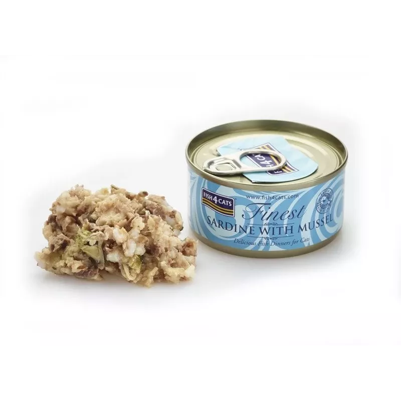 FISH4CATS Sardinha com mexilhão - comida húmida para gatos - 70g