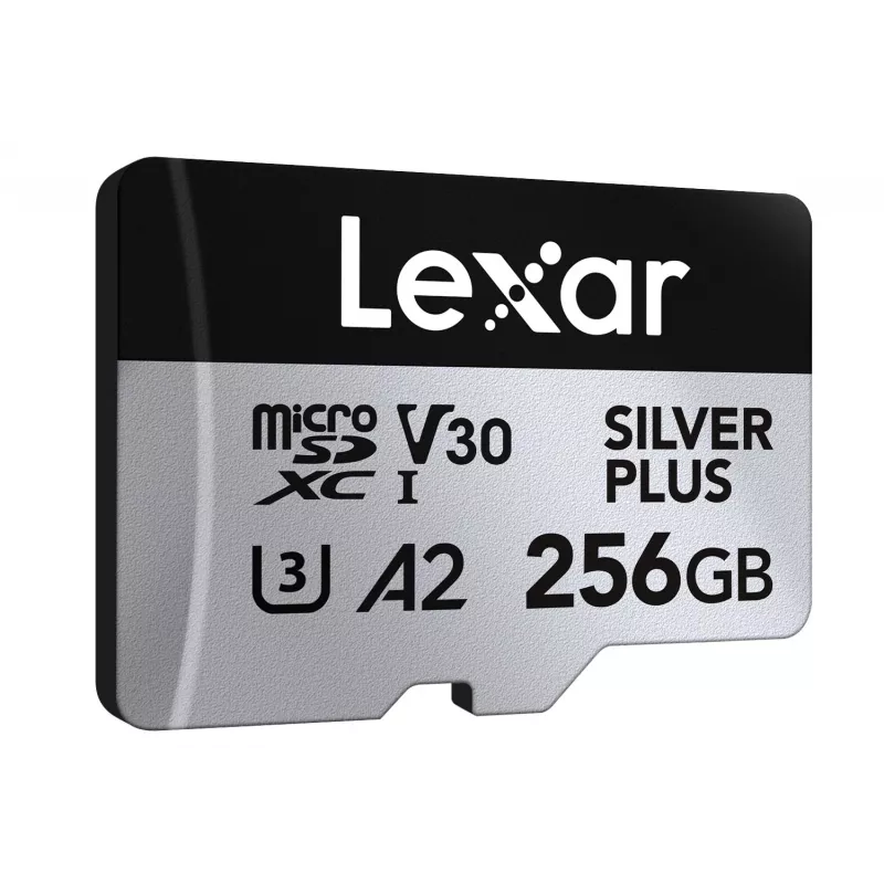Cartão de memória microSD 256GB C10 A2 U3 V30 205/150MB/s Silver Plus