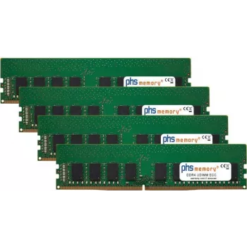 PHS-memory 64GB (4x16GB) kit de memória RAM para Dell Precision 3630 Tower DDR4 UDIMM ECC 2666MHz PC4-2666V-E (SP284180)