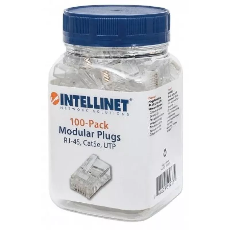 Conector de fios Intellinet 502375 RJ-45 transparente