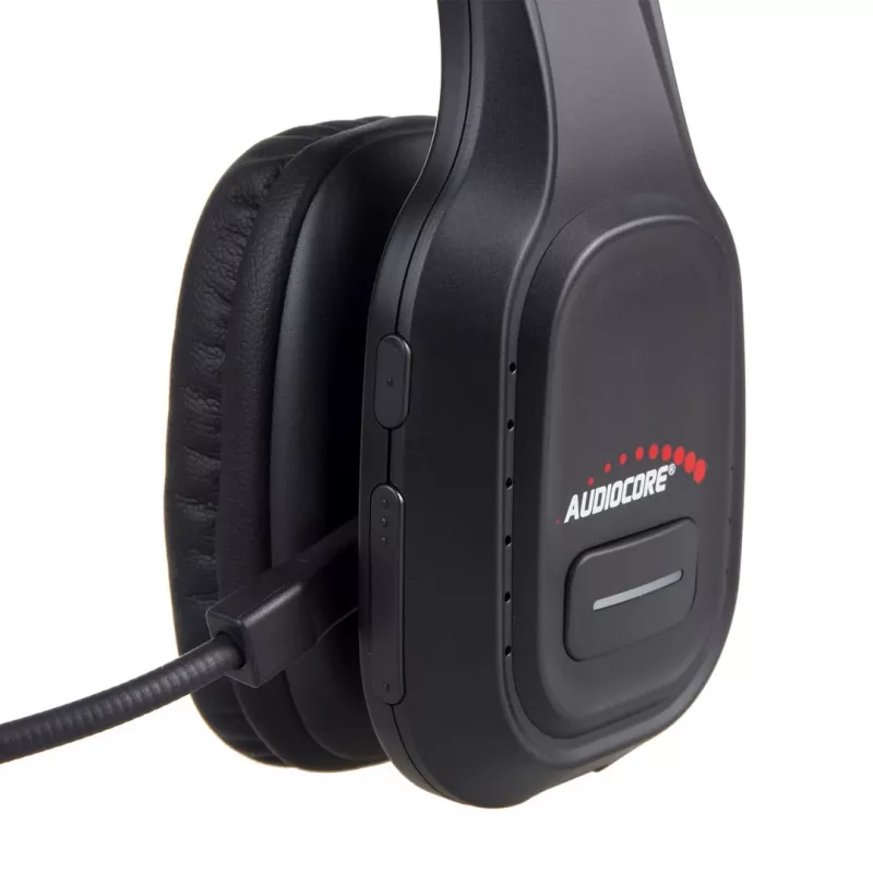 Headset Bluetooth Audiocore 74452 auscultadores cancelamento de ruído microfone call center Google Siri escritório sem fios