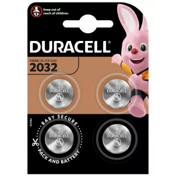 Duracell CR2032 pilha de lítio 3V tipo botão — pack de 4
