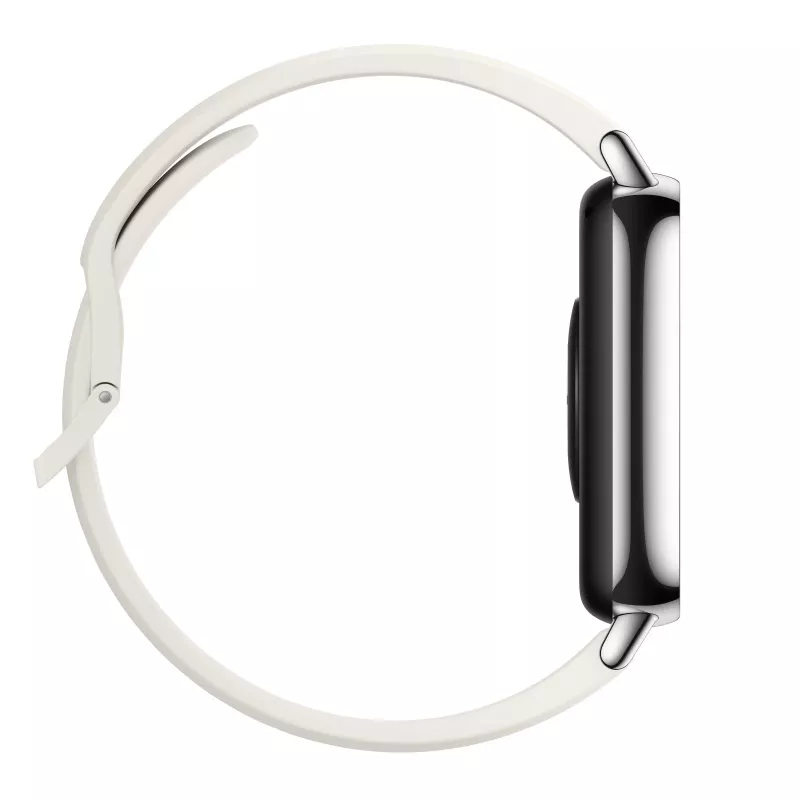 Smartwatch Xiaomi Redmi Watch 5 Lite — 1,96 polegadas AMOLED, GPS, 470 mAh, caixa dourada, bracelete TPU branca