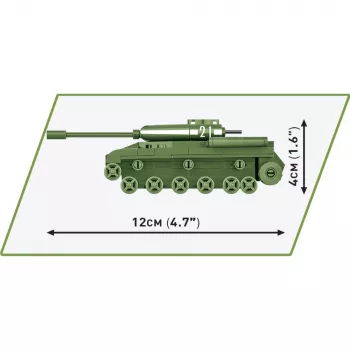 Conjunto de construção Cobi modelo IS-2, tanque da 2.ª Guerra Mundial, 130 peças, idade recomendada 6+