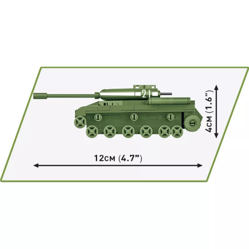 Conjunto de construção Cobi modelo IS-2, tanque da 2.ª Guerra Mundial, 130 peças, idade recomendada 6+