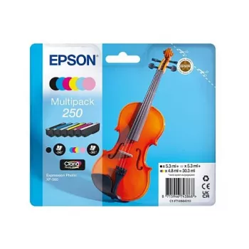 Epson 250 Violin Claria Photo HD Tinteiro 6 unid. Original Preto, Ciano, Ciano Claro, Magenta Claro, Magenta, Branco