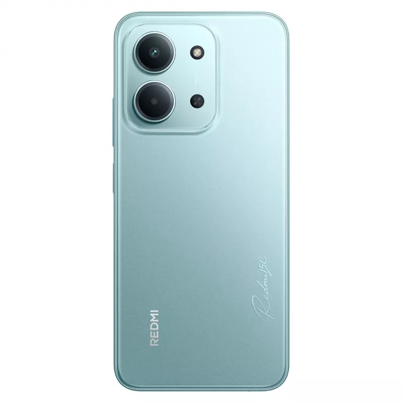 Smartphone Xiaomi Redmi 15C 6,9 polegadas 4 GB RAM 128 GB armazenamento verde menta, 6000 mAh, câmara traseira 50 MP, Helio G81-Ultra
