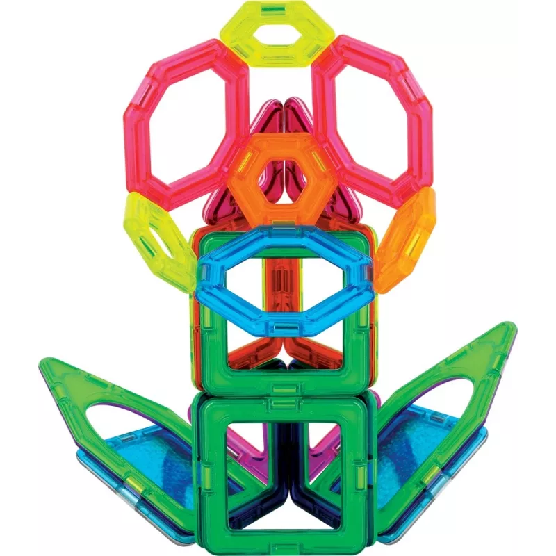 Conjunto de construção magnético MAGFORMERS Twinkling Garden — 27 peças, placas de construção magnéticas
