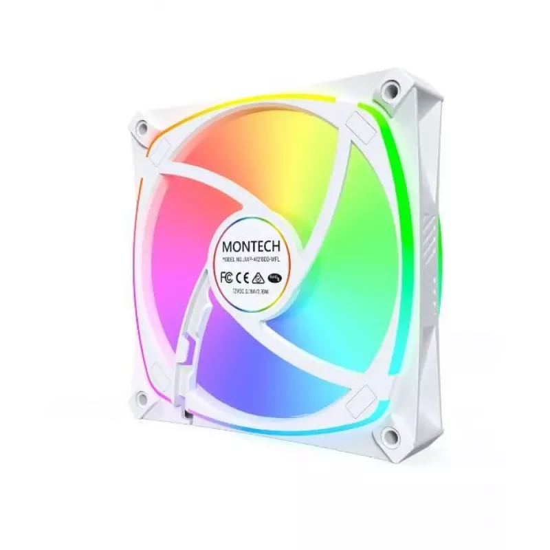 Ventoinha para caixa MONTECH AX120 PRO branco 120mm ARGB