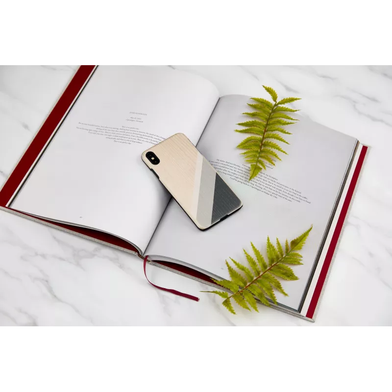 Capa para telemóvel man and wood para iPhone XS Max — fato cinzento, preto