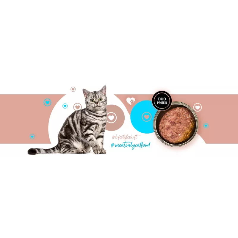 3Coty comida húmida para gatos com peru e coelho 180 g