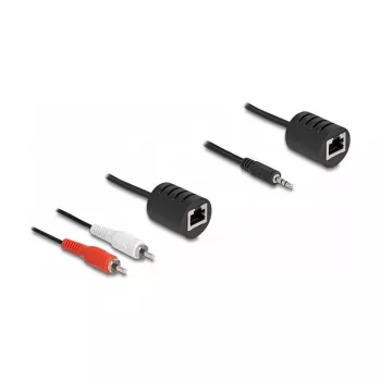 Cabo de áudio DeLOCK 87859 RJ-45 RCA 3,5 mm preto vermelho branco