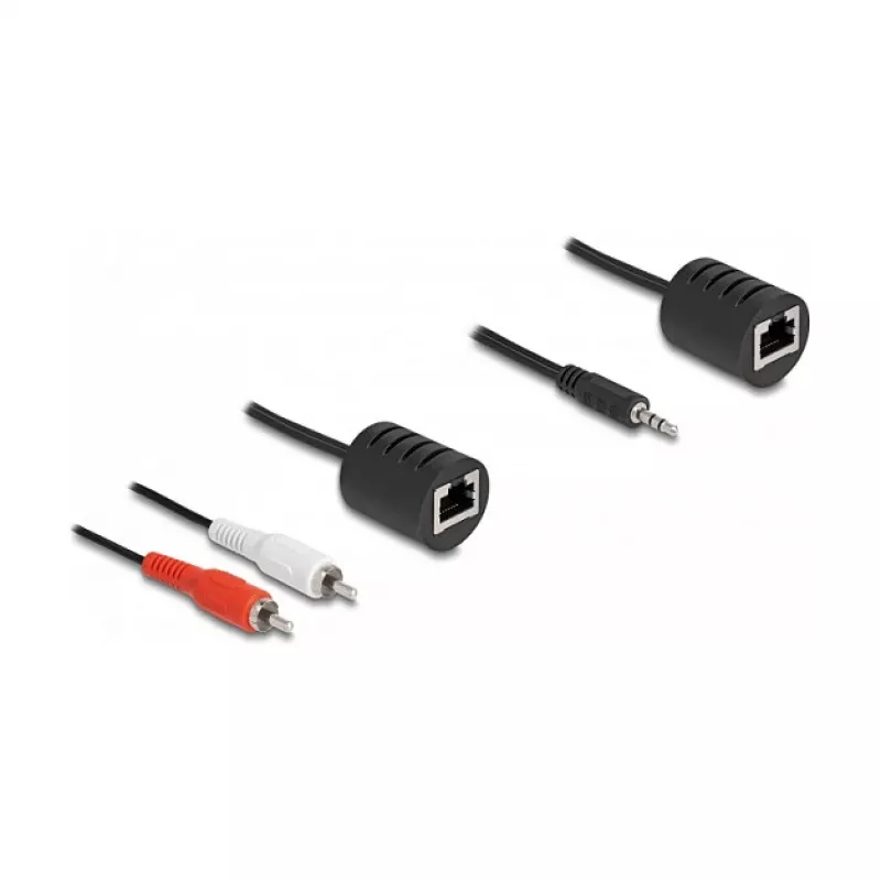 Cabo de áudio DeLOCK 87859 RJ-45 RCA 3,5 mm preto vermelho branco