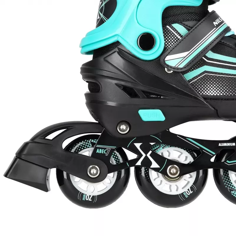 Patins 2IN1 Nils Extreme NH18190 PRETO/AZUL TAM. M (34-38) com patins de hóquei substituíveis