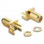 Adaptador DELOCK SMA gender changer 67412, SMA para SMA, dourado