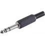 ShiverPeaks 22220500 (50100) ficha jack estéreo 6,3 mm, 3 polos, caixa de plástico