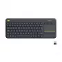 Teclado Logitech Wireless Touch Keyboard K400 Plus - teclado - sem fios - 2,4 GHz - suíço - preto