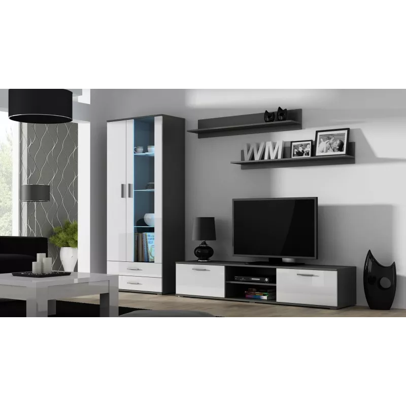 Suporte de TV Cama SOHO 180 cinzento/branco brilhante