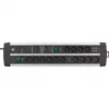 Régua de tomadas Premium-Protect-Line 14 tomadas Duo (preto/prateado, 3 metros, proteção contra sobretensão 120.000A, 2x USB)