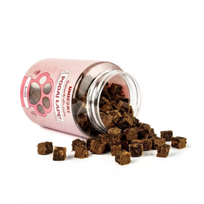 UNISZKI Give Paw Coelho petiscos para cães, 210 g
