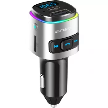 Transmissor FM 4smarts 456201 isqueiro preto prateado AM FM Bluetooth