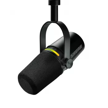 Shure MV7+-K - Microfone de apresentação e canto com ligação XLR/USB-C, preto
