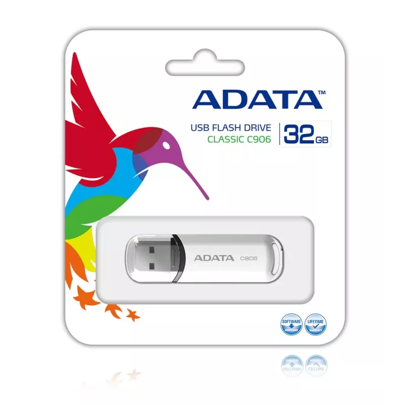 ADATA Classic Series C906 - Pen USB - 32 GB - USB 2.0 - Branco