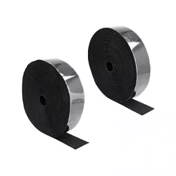Fita de velcro heavy-duty DeLOCK autoadesiva C 15 m x L 50 mm preta