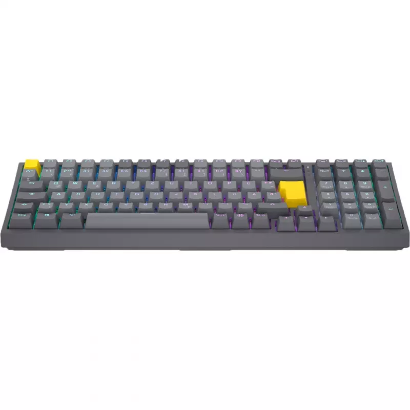 Celeris 1800, teclado gaming cinzento, layout DE, ENDORFY amarelo by Gateron