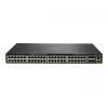 HPE - Aruba 6300M - Switch - L3 - gerido - 48 x 10/100/1000 (1 PoE+) + 4 x 1 Gigabit / 10 Gigabit / 25 Gigabit / 50 Gigabit SFP56 (Uplink / Stacking) Frente e lateral para trás