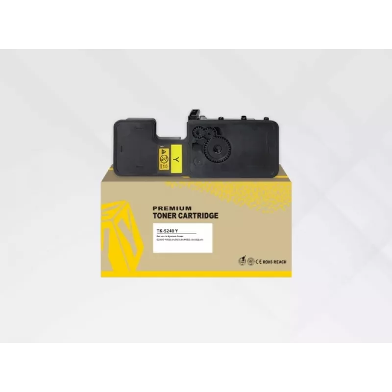 Cartucho de toner HYB compatível com Kyocera TK-5240Y, amarelo, para ECOSYS P5026Cdw/P5026Cdn/M5526Cdw/M5526Cdn