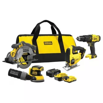 Conjunto de ferramentas elétricas STANLEY SFMCK412MDS-QW — conjunto de 4 peças com bateria de iões de lítio