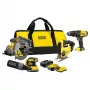 Conjunto de ferramentas elétricas STANLEY SFMCK412MDS-QW — conjunto de 4 peças com bateria de iões de lítio
