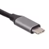 Hub USB-C Akyga AK-AD-66 com 3x USB 3.0 e Gigabit Ethernet, 15 cm, preto
