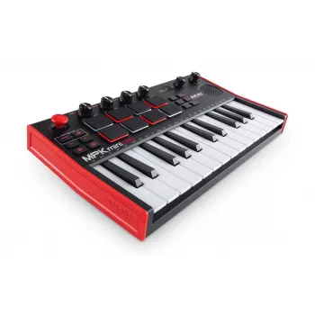 Teclado MIDI Akai MPK Mini Play Mk3 25 teclas USB preto vermelho