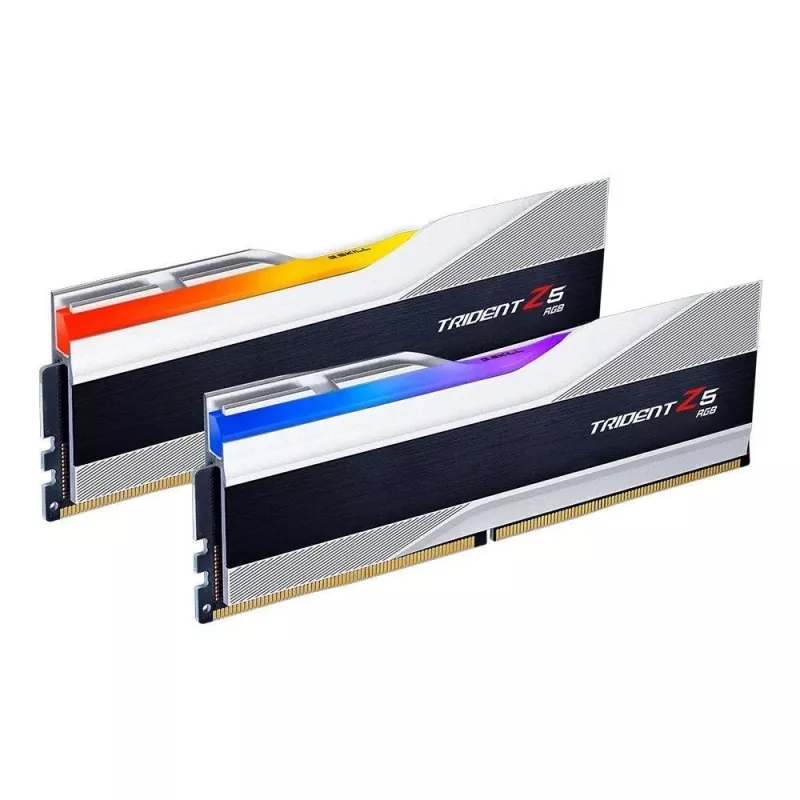 DIMM 32 GB DDR5-6000 (2x 16 GB) Dual-Kit, memória RAM prateada, F5-6000J3040F16GX2-TZ5RS, Trident Z5 RGB, INTEL XMP