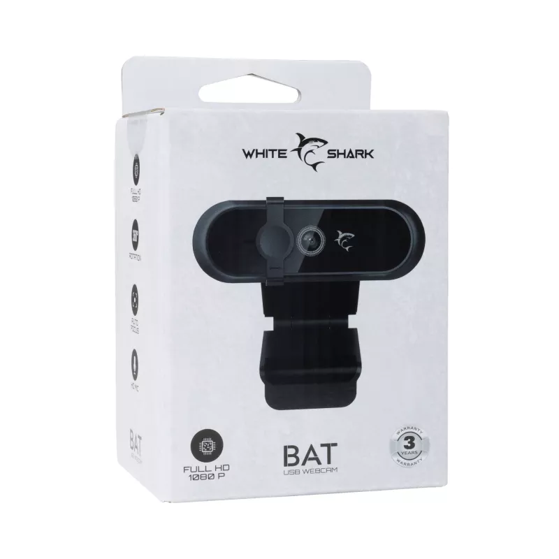 Webcam White Shark GWC-005 1080p BAT – resolução 1080p, ligação USB