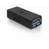 Adaptador DELOCK USB 3.0-A USB-A para USB-A preto, transferência de dados USB 3.0