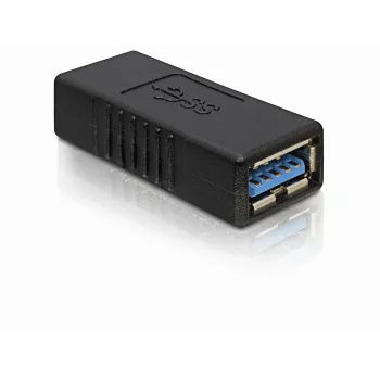 Adaptador DELOCK USB 3.0-A USB-A para USB-A preto, transferência de dados USB 3.0