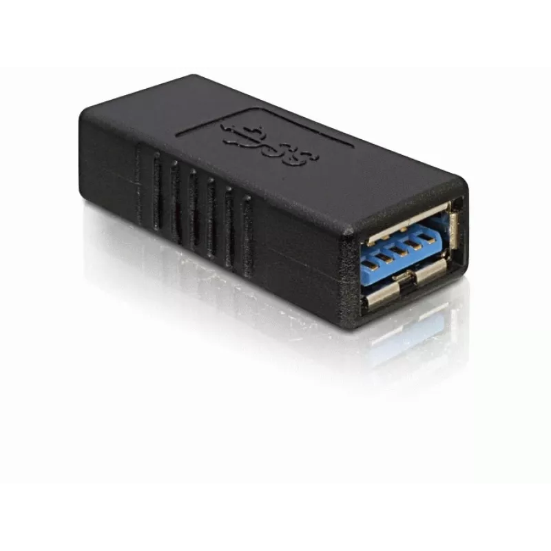 Adaptador DELOCK USB 3.0-A USB-A para USB-A preto, transferência de dados USB 3.0