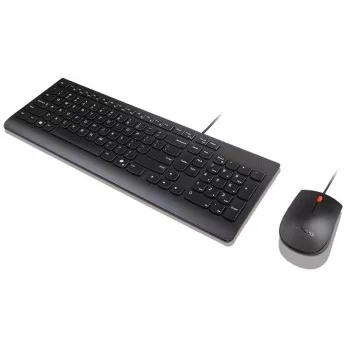 Conjunto de teclado e rato com fios Lenovo Essential 4X31R64445 — teclado de tamanho completo com fios USB e rato com fios USB