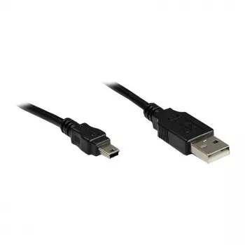 Cabo de ligação Good Connections USB 2.0 macho A para macho Mini-B 5 pinos - preto - 1,8 m
