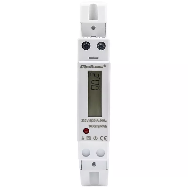 Contador eletrónico monofásico QOLTEC 50993 230V 30A