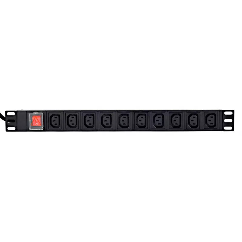 Unidade de distribuição de energia GEMBIRD EG-PDU-10C132C19 — 10x tomadas C13, rack 1HE, entrada C19 16A, cabo de 2 m, 3500 W