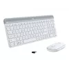 Logitech Slim Wireless Combo MK470 - conjunto teclado e rato - sem fios - 2,4 GHz - espanhol - branco sujo (920-009199)