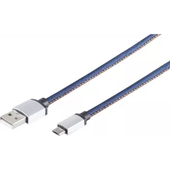 Cabo USB S/CONN 14-50029 2 m USB-A para Micro-USB-B azul